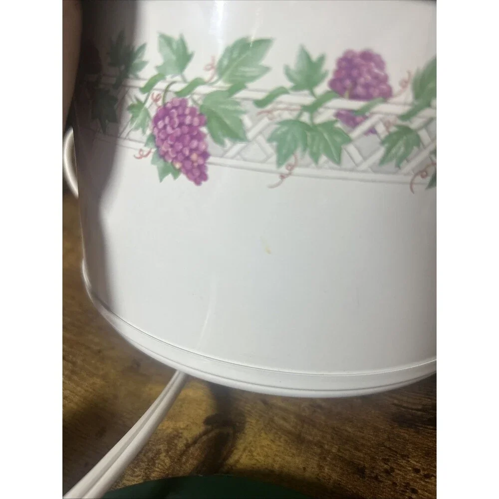 Rival Crock-Ette White & Green Stoneware Slow Cooker with Grape Vine Design